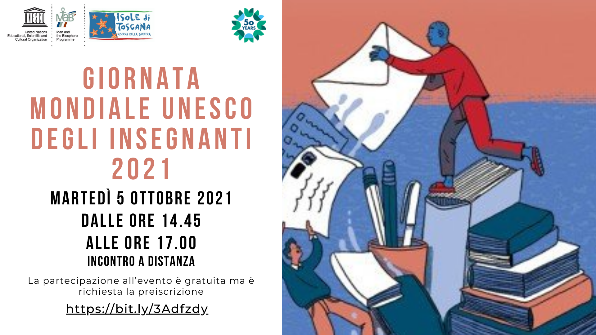 Giornata Mondiale Degli Insegnanti 2021 Il 5 Ottobre L Incontro Nelle Isole Di Toscana Isole Di Toscana Mab Unesco